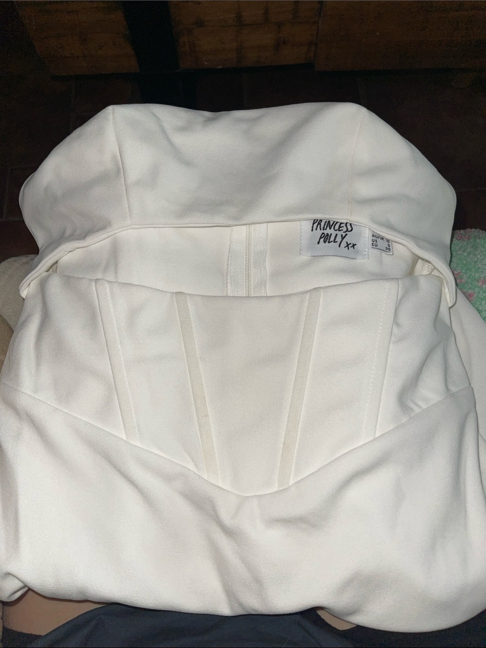 Princess Polly Cut Out Corset Mini Dress White Size 6 - Picture 3 of 4
